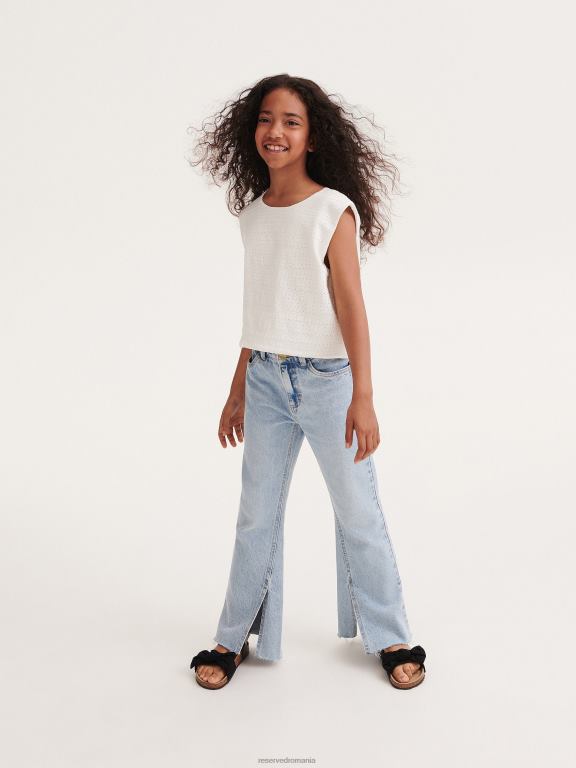 cremă Reserved fetelor îmbrăcăminte bluză cu cravată pe spate 648HZ1963