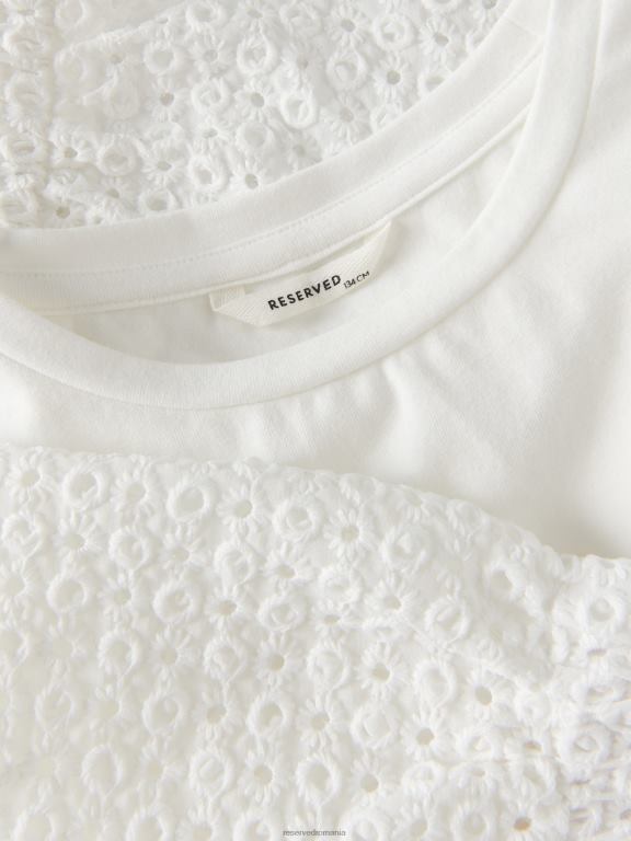 cremă Reserved fetelor îmbrăcăminte bluză cu mâneci decorative 648HZ1835