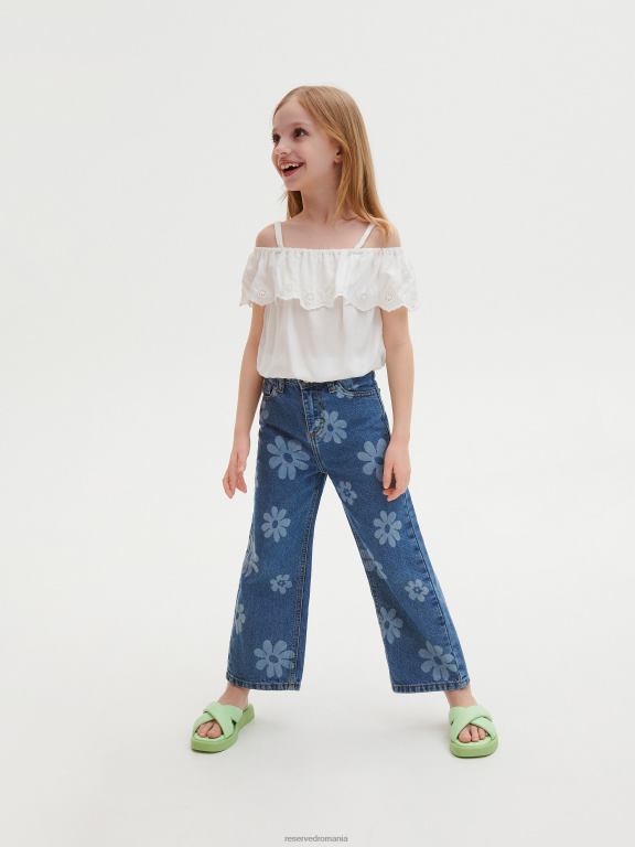 cremă Reserved fetelor îmbrăcăminte bluză cu umeri reci 648HZ1979