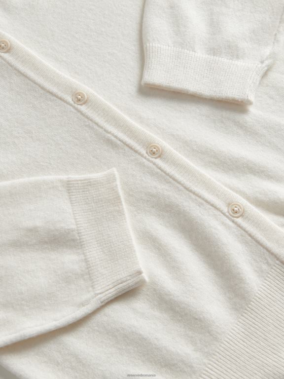 cremă Reserved fetelor îmbrăcăminte cardigan în amestec de viscoză 648HZ1725