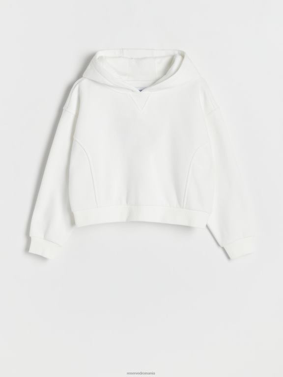 cremă Reserved fetelor îmbrăcăminte hanorac cu gluga 648HZ1774