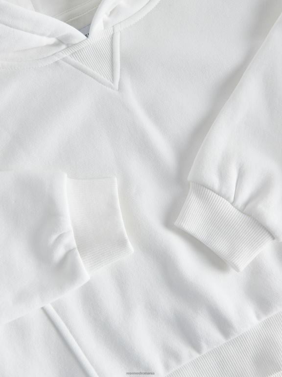 cremă Reserved fetelor îmbrăcăminte hanorac cu gluga 648HZ1774