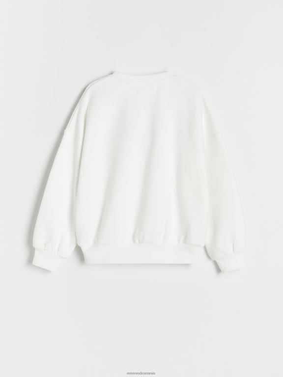 cremă Reserved fetelor îmbrăcăminte hanorac cu inimă 648HZ1813