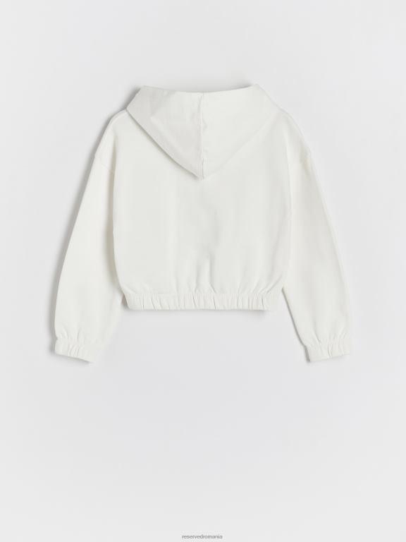 cremă Reserved fetelor îmbrăcăminte hanorac decupat pusheen 648HZ1838