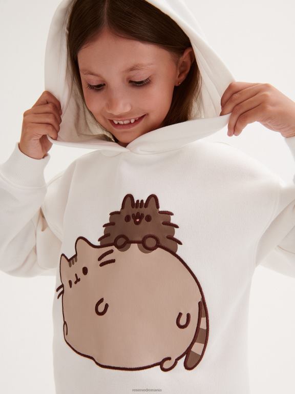 cremă Reserved fetelor îmbrăcăminte hanorac pusheen 648HZ1827