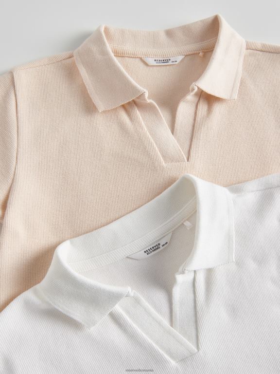 cremă Reserved fetelor îmbrăcăminte maiou Polo 648HZ1801