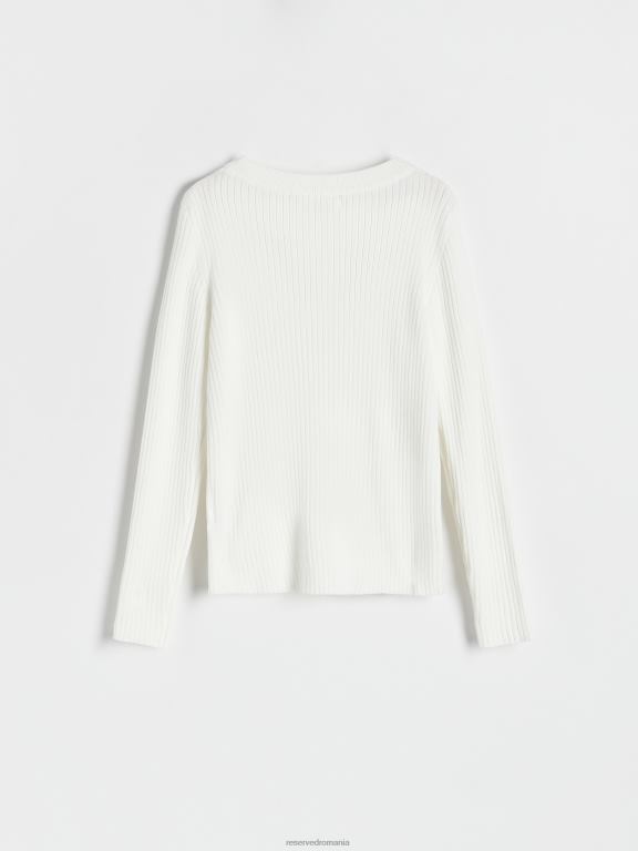 cremă Reserved fetelor îmbrăcăminte pulover cu dungi 648HZ1701