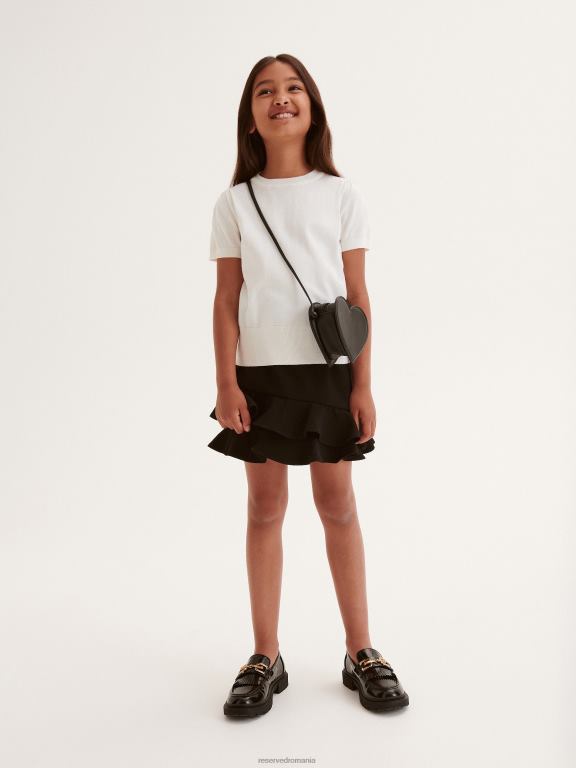 cremă Reserved fetelor îmbrăcăminte pulover cu maneca scurta 648HZ1761