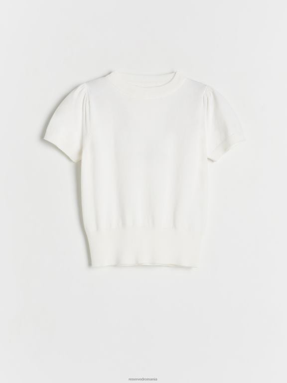 cremă Reserved fetelor îmbrăcăminte pulover cu maneca scurta 648HZ1761