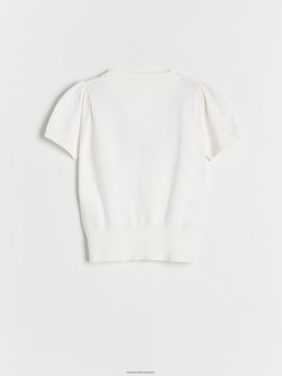 cremă Reserved fetelor îmbrăcăminte pulover cu maneca scurta 648HZ1761