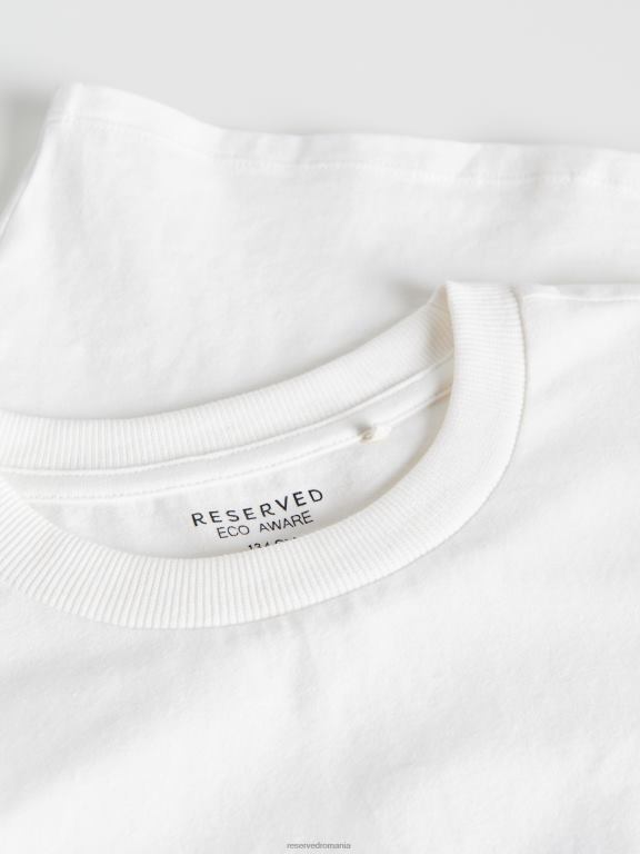 cremă Reserved fetelor îmbrăcăminte top din jerseu moale 648HZ1837