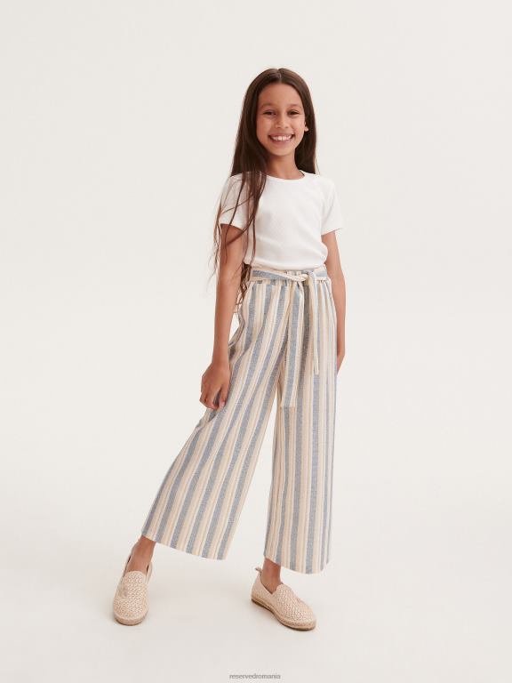 cremă Reserved fetelor îmbrăcăminte tricou bogat din bumbac tricot în coastă 648HZ1855