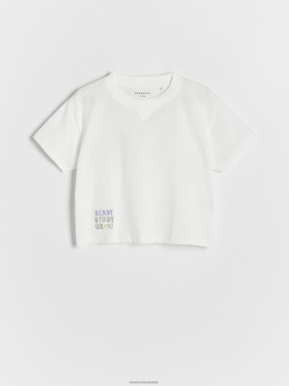 cremă Reserved fetelor îmbrăcăminte tricou cu sloganuri 648HZ1780