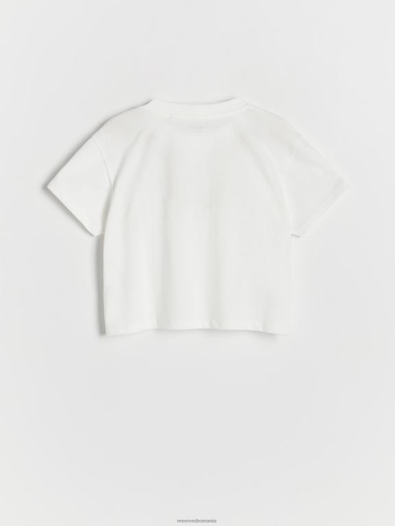 cremă Reserved fetelor îmbrăcăminte tricou cu sloganuri 648HZ1780