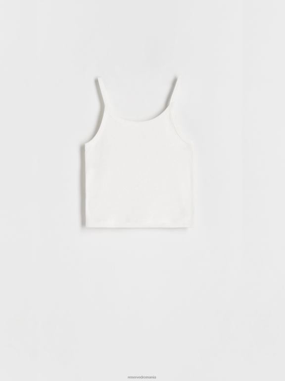 cremă Reserved fetelor îmbrăcăminte tricou din amestec de in 648HZ1841