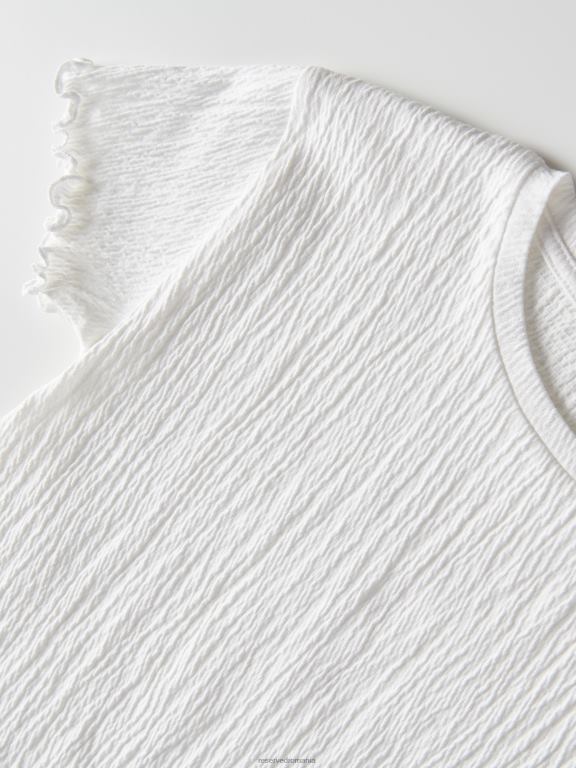 cremă Reserved fetelor îmbrăcăminte tricou din material structural 648HZ1751