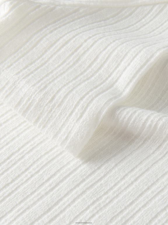 cremă Reserved fetelor îmbrăcăminte tricou din tricot în coastă 648HZ1787