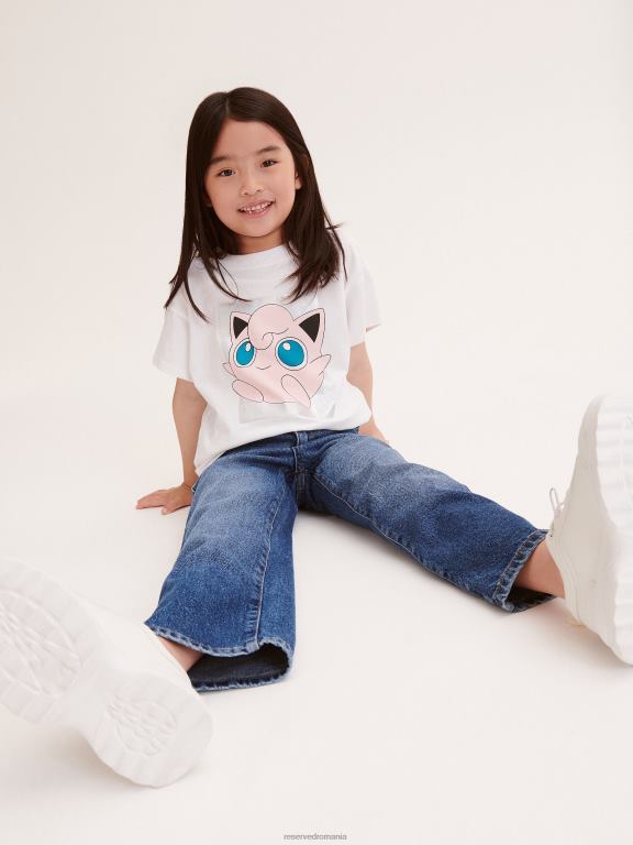 cremă Reserved fetelor îmbrăcăminte tricou pokemon 648HZ1768