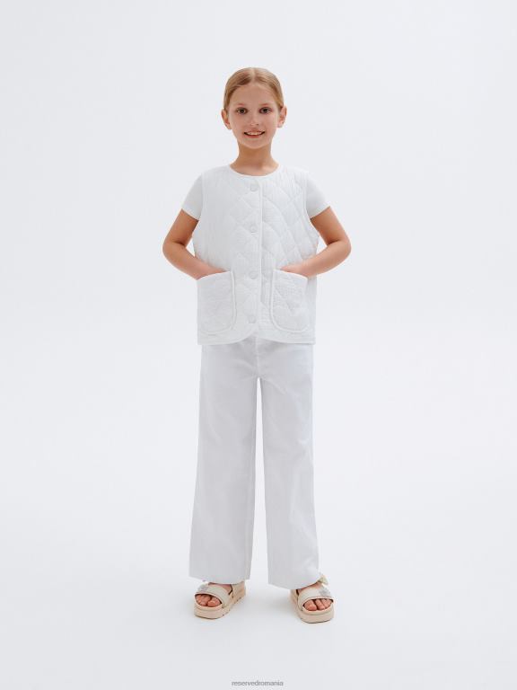 cremă Reserved fetelor îmbrăcăminte vestă matlasată 648HZ1977