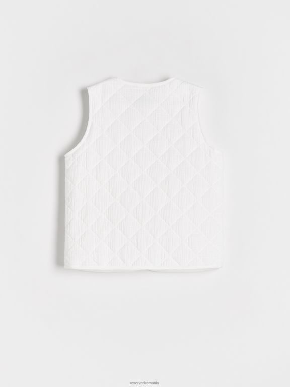 cremă Reserved fetelor îmbrăcăminte vestă matlasată 648HZ1977