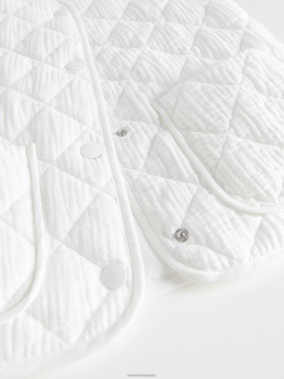 cremă Reserved fetelor îmbrăcăminte vestă matlasată 648HZ1977