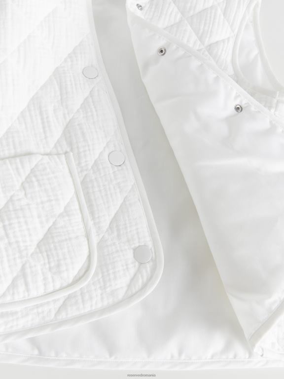 cremă Reserved fetelor îmbrăcăminte vestă matlasată 648HZ1977