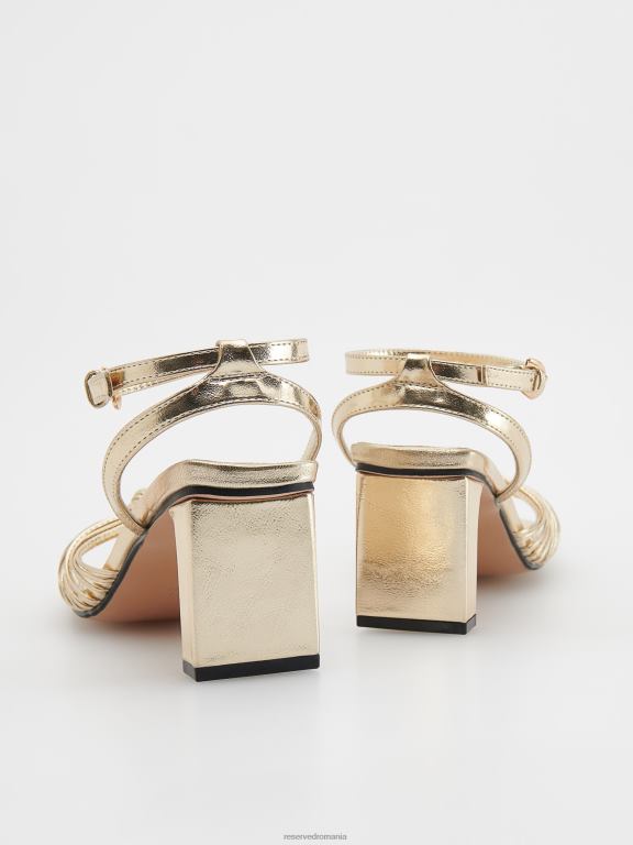 de aur Reserved femei pantofi sandale galbene 648HZ978