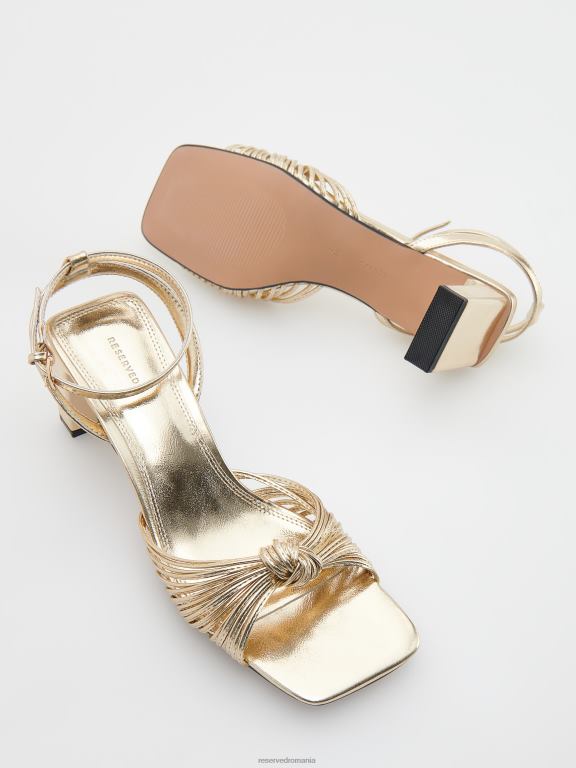 de aur Reserved femei pantofi sandale galbene 648HZ978