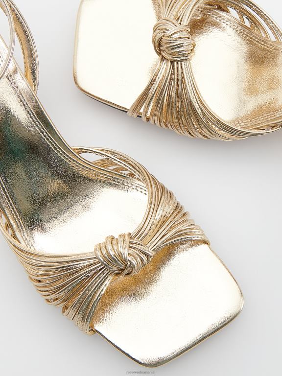 de aur Reserved femei pantofi sandale galbene 648HZ978