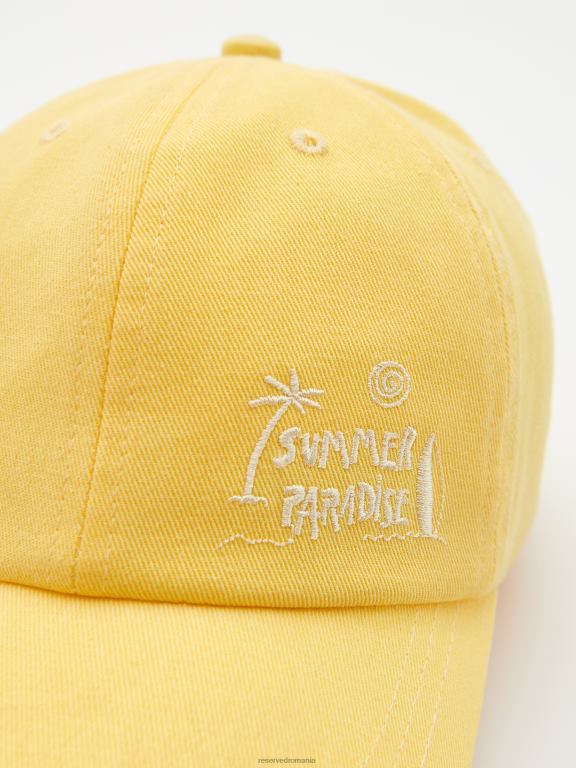 galben Reserved fetelor accesorii șapcă cu broderie 648HZ1986