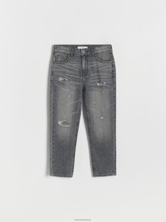 gri Reserved băieți îmbrăcăminte blugi obișnuiți învechiți 648HZ2197