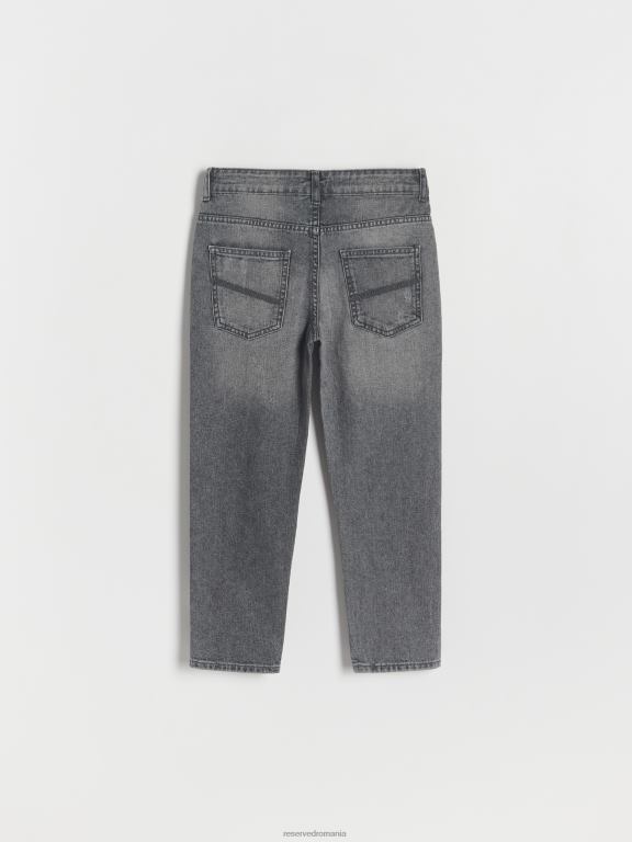 gri Reserved băieți îmbrăcăminte blugi obișnuiți învechiți 648HZ2197
