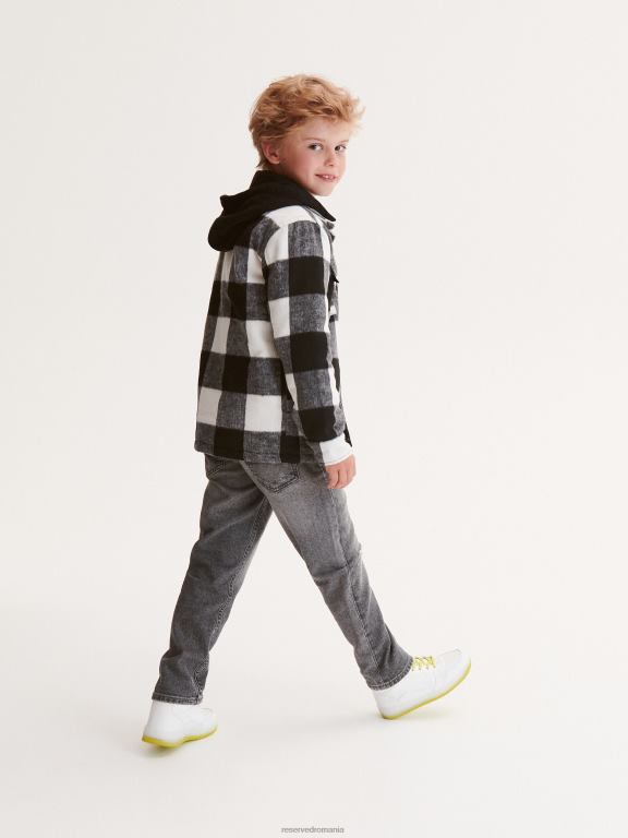 gri Reserved băieți îmbrăcăminte blugi obișnuiți învechiți 648HZ2197