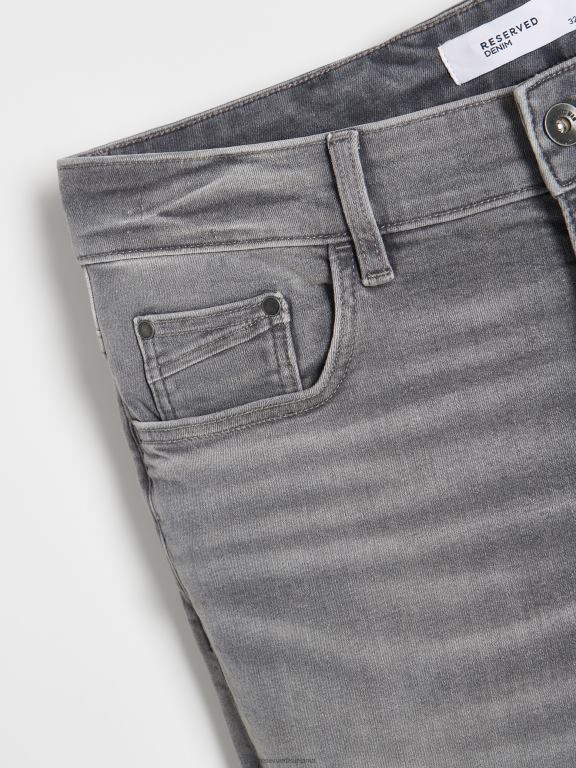 gri Reserved bărbați îmbrăcăminte blugi morcov slim 648HZ1568