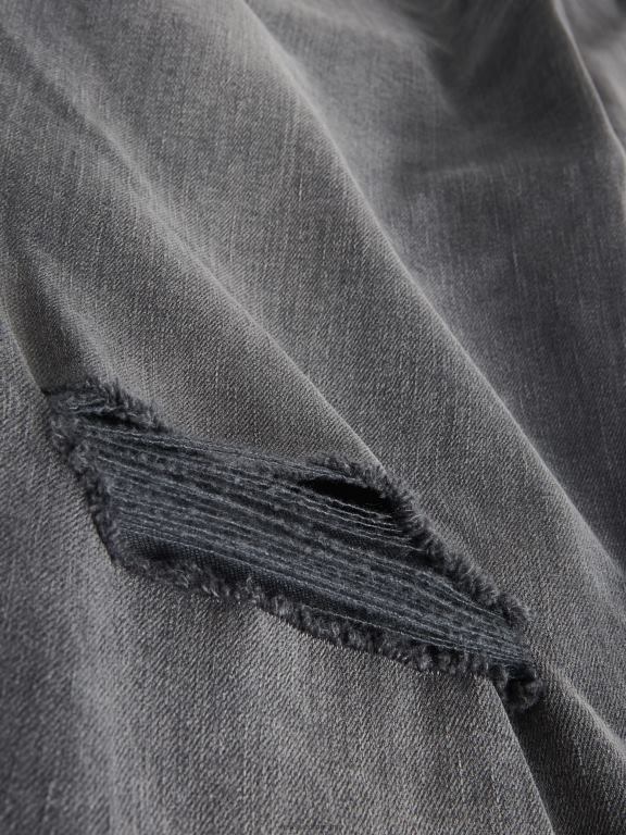 gri Reserved bărbați îmbrăcăminte blugi morcov slim 648HZ1575