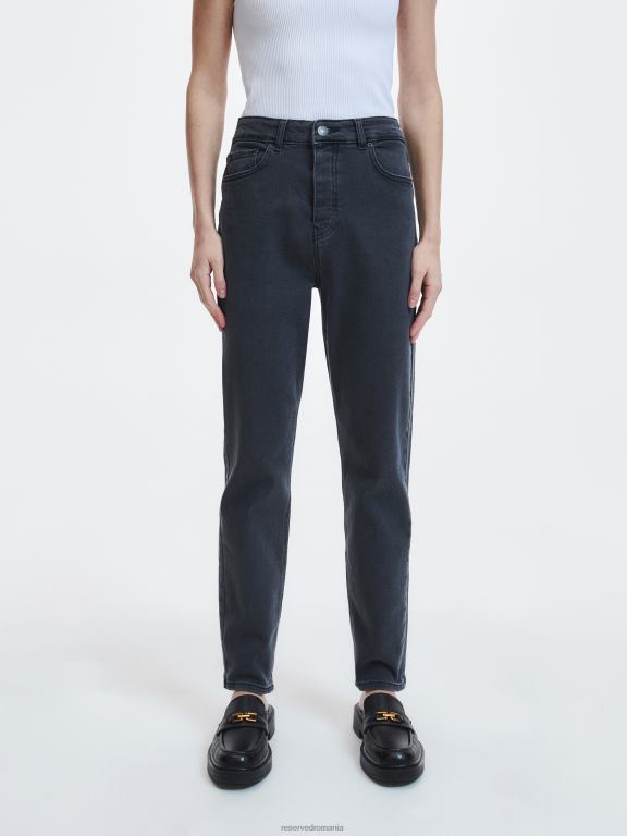 gri Reserved femei îmbrăcăminte blugi mom fit 648HZ793