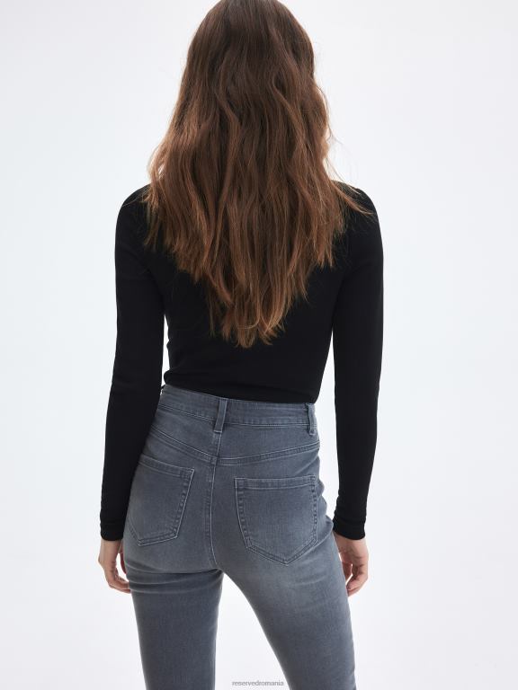 gri Reserved femei îmbrăcăminte blugi slim fit 648HZ798