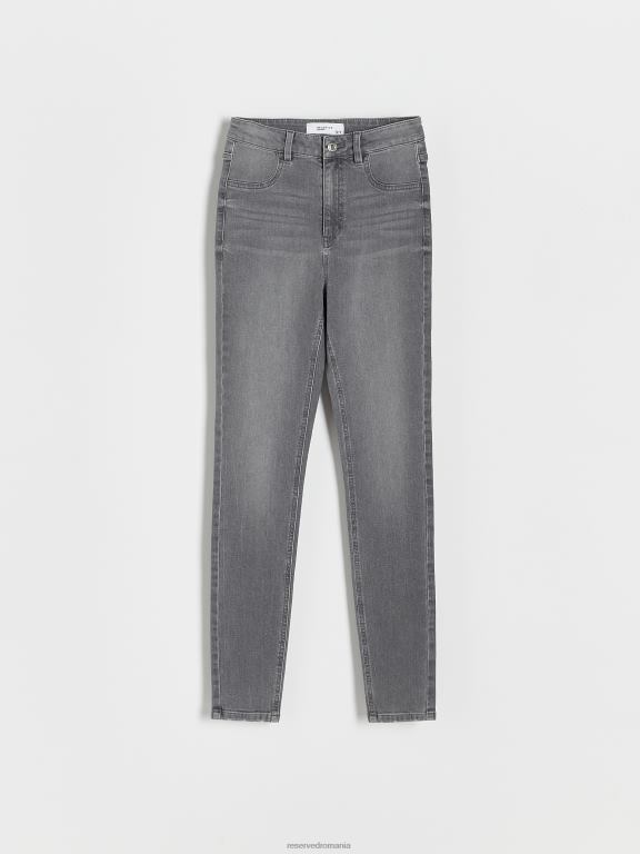 gri Reserved femei îmbrăcăminte blugi slim fit 648HZ798
