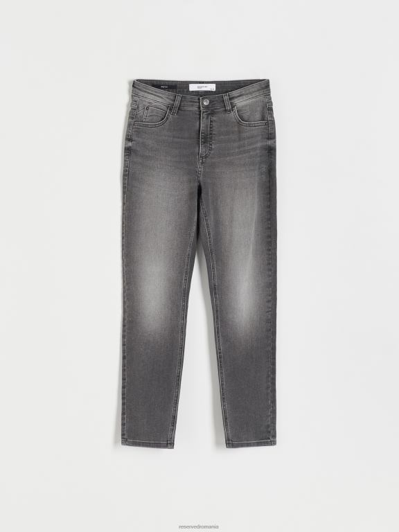 gri Reserved femei îmbrăcăminte blugi subțiri 648HZ551