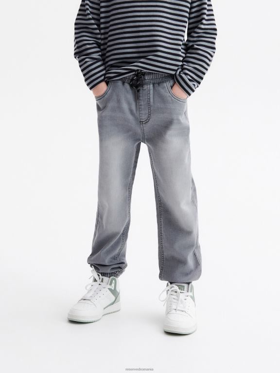 gri deschis Reserved băieți îmbrăcăminte blugi elastici de jogger 648HZ2105