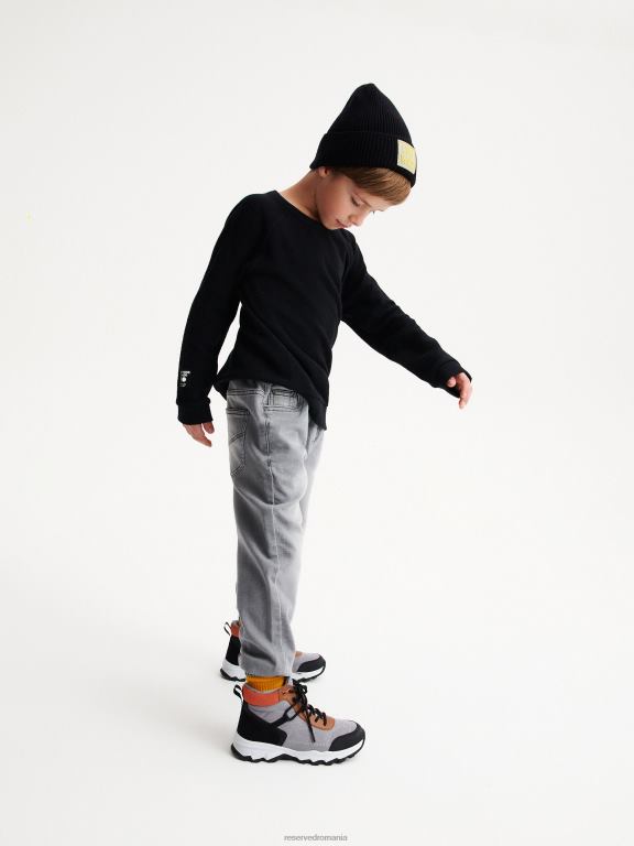 gri deschis Reserved băieți îmbrăcăminte blugi elastici de jogger 648HZ2105