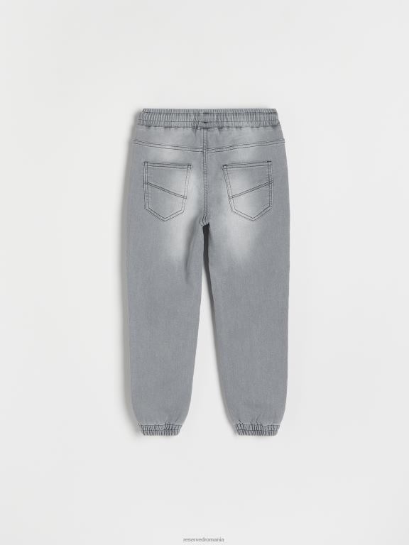 gri deschis Reserved băieți îmbrăcăminte blugi elastici de jogger 648HZ2105