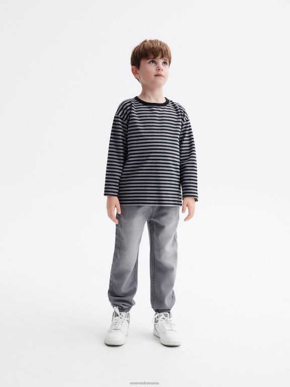 gri deschis Reserved băieți îmbrăcăminte blugi elastici de jogger 648HZ2105