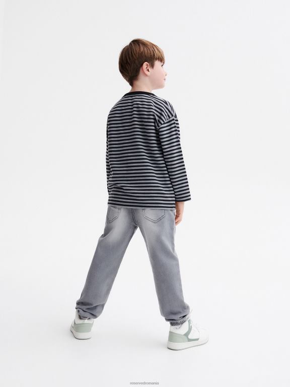 gri deschis Reserved băieți îmbrăcăminte blugi elastici de jogger 648HZ2105