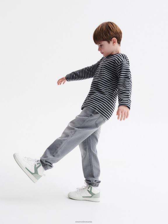 gri deschis Reserved băieți îmbrăcăminte blugi elastici de jogger 648HZ2105