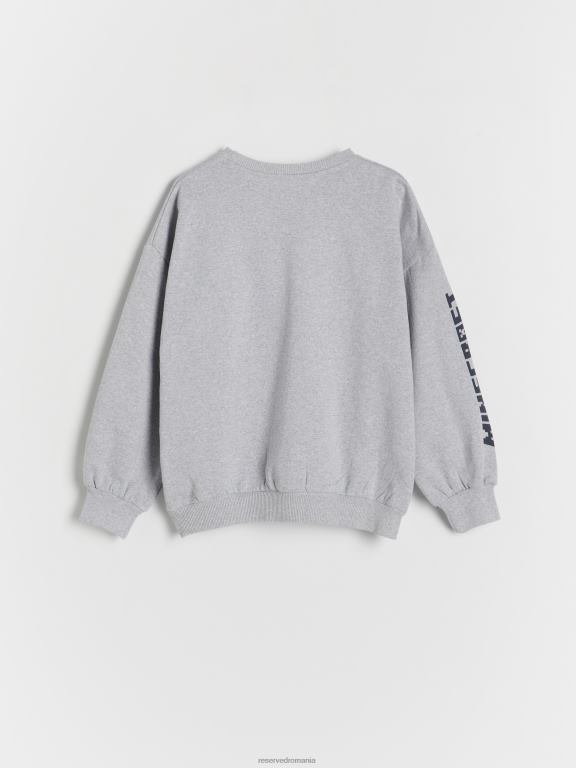 gri deschis Reserved băieți îmbrăcăminte hanorac cu imprimeu minecraft 648HZ2077