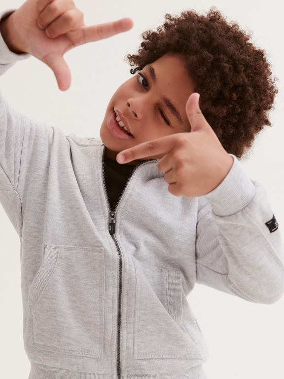 gri deschis Reserved băieți îmbrăcăminte hanorac din bumbac 648HZ2061