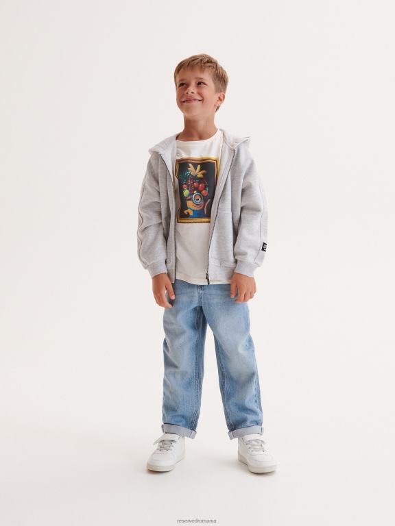 gri deschis Reserved băieți îmbrăcăminte hanorac supradimensionat 648HZ2089