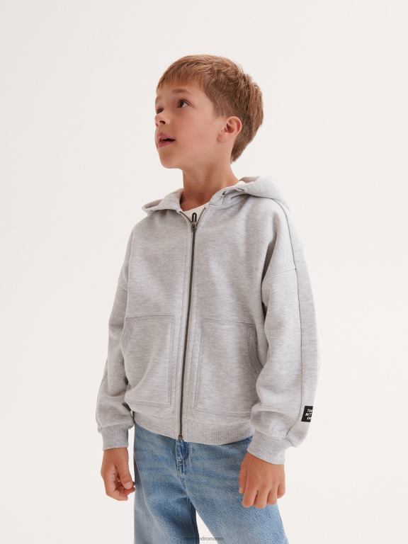 gri deschis Reserved băieți îmbrăcăminte hanorac supradimensionat 648HZ2089