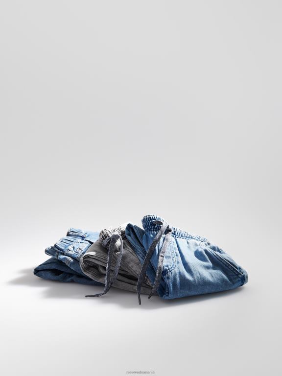 gri deschis Reserved băieți îmbrăcăminte pantaloni clasici din denim cu picioare largi 648HZ2203